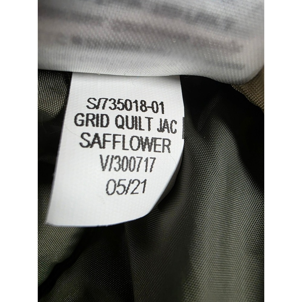 Old Navy L Grid Quilt Puffer Jacket Men's SAFFLOWER Orange Water-Resistant Coat - Picture 10 of 11